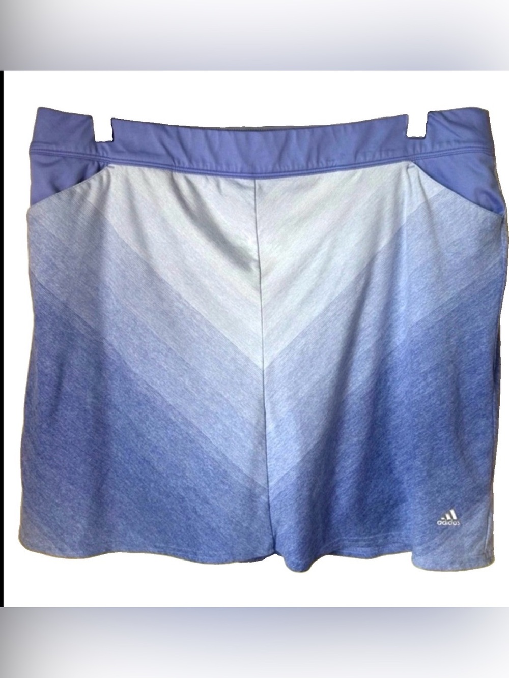 adidas Women’s Large Blue Ombre Gradient Golf Tennis Athletic Skort Skirt